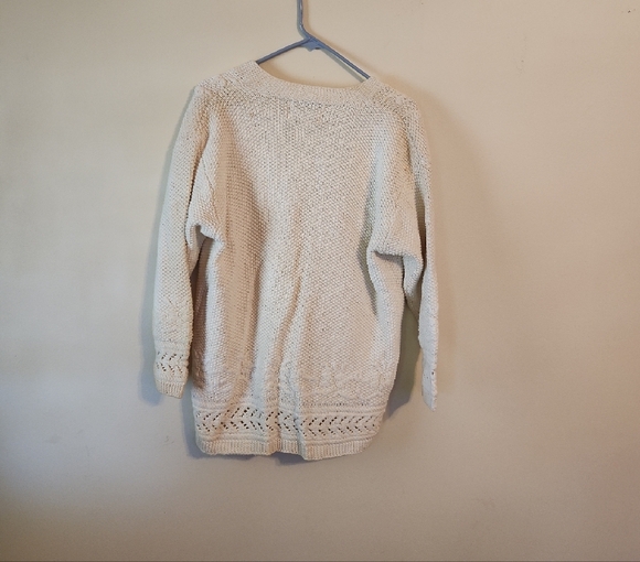 Elegant Cream Knit Cardigan - Picture 2 of 4